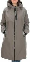 5201 Серая куртка демисезонная женская (100 гр. синтепон) размер 8XL - 62