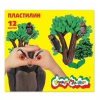 Пластилин Каляка-Маляка 12 цветов, 180 г, со стеком (ПКМ12)