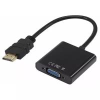 Видео адаптер Orient C050 HDMI на VGA 19M/15F, кабель 10 см, чёрный