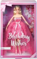 Кукла Барби коллекционная Barbie Birthday Wishes, блондинка в розовом платье HJX01