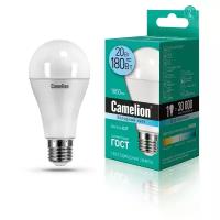 Cветодиодная лампа Camelion ЛОН A65 E27 20W (1850lm 270°) 4500K 4K матов. 134x65 LED20-A65/845/E27 13165