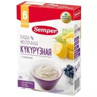 Каша Semper молочная кукурузная с черникой, с 6 месяцев, 200 г