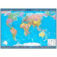 Настенная карта Атлас Принт Мир, политическая, 1:25 млн, 1,43*1,02 м