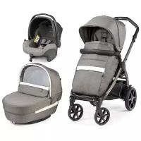 Универсальная коляска Peg-Perego Book SL Modular (3 в 1), city grey, цвет шасси: серебристый