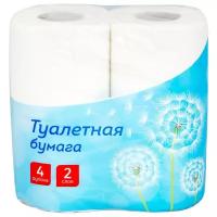 Туалетная бумага Officeclean белая, 2 слоя, 4 рулона