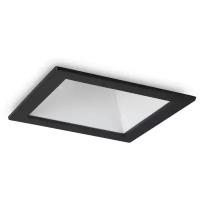 Светильник IDEAL LUX Game Square Black White, LED, 10 Вт, 3000, теплый белый, цвет арматуры: черный, цвет плафона: белый