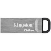 Флешка Kingston DataTraveler Kyson 64ГБ USB3.1 серебристый/черный (DTKN/64GB)