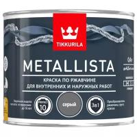 Краска по ржавчине METALLISTA серая гл 0,4л