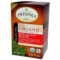 Чай черный Twinings Breakfast blend organic в пакетиках