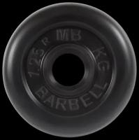 1.25 кг диск (блин) MB Barbell (черный) 50 мм