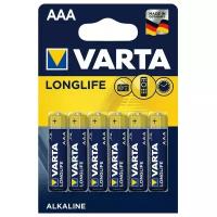 Батарейка VARTA LONGLIFE AAA/LR03 6шт