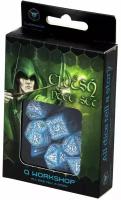 Набор кубиков Q-workshop Elvish Glacier & white Dice Set (7)