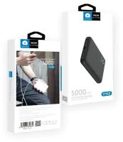 Повербанк Power Bank 5000mAh Выход: 2-USB / Вход: micro USB / черный