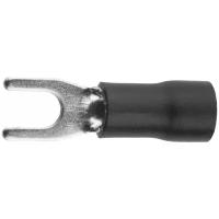 Изолированный наконечник с вилкой для многожильного кабеля СВЕТОЗАР Ø 4.3мм под болт 6мм 2.5-4 мм² черный 10 шт 49420-40