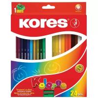 Kores Карандаши Kolores, 24 цвета с точилкой (128900) разноцветный