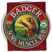 Мазь Badger Sore muscle rub (с кайенским перцем и имбирем)