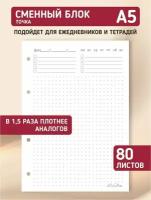 Сменный блок для тетради на кольцах, для ежедневника, блокнота; авторский дизайн 