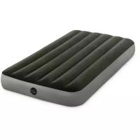 Надувной матрас Intex Twin Dura-Beam Prestige Downy Airbed (64107), серый/черный