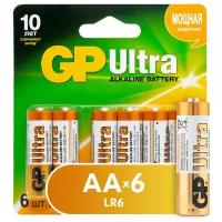 Батарейка GP Ultra Alkaline AA, 6 шт