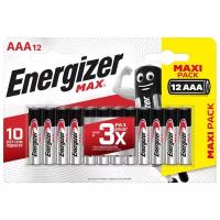 Батарейки щелочные (алкалиновые) Energizer Max, тип AA, 1.5V, 12шт (Пальчиковые)