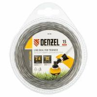 Леска двухкомпонентная для триммера квадратная витая 2 Denzel 4мм х 15м, EXTRA CORD 96185