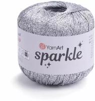 Пряжа YarnArt Sparkle Серебро (1300) 1 моток 25 г/160 м (60% металлик, 40% полиамид) ярнарт спаркл