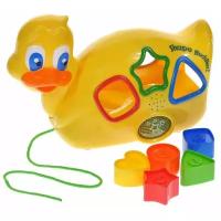 Каталка-игрушка Keenway Уточка с паззлами (31539), желтый
