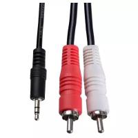 аудиокабель для соединения устройств с разьемами RCA, jack 3.5mm-2xRCA Perfeo, 10м, J2006