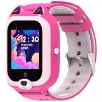 Для детей Wonlex Детские умные часы Smart Baby Watch Wonlex KT22 GPS, WiFi, камера, 4G розовые (водонепроницаемые)