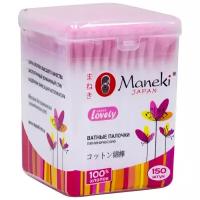 Ватные палочки Maneki Lovely с розовым бумажным стиком (CB944)