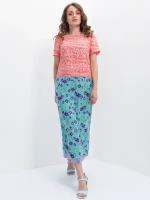 Платье ARTWIZARD, хлопок, повседневное, полуприлегающее, миди, размер 170-96-104/ L/ 48, коралловый, розовый