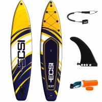 Сапборд ECSI Master 12.6 ft х32х6 Indigo/384х80х15 см /туринговая двухслойная/ сап доска для серфинга