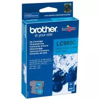 Картридж Brother LC980C, 260 стр, голубой