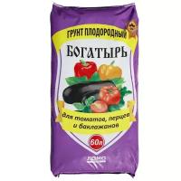Грунт ЛамаТорф Богатырь для томатов, перцев и баклажанов, 60 л, 13 кг, 3 шт