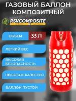 Баллон полимерно-композитный газовый, красный, 33 л (LPG/СУГ) RSV COMPOSITE RSV33RED