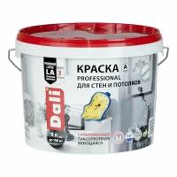 Краска для стен и потолков Dali Professional, акриловая, глубокоматовая, база A, супербелая, 9 л