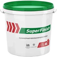 Шпаклёвка готовая финишная SuperFinish 5 кг, для подготовки основания под окрашивание, поклейку обоев, нанесение других декоративных покрытий