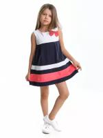 Платье Mini Maxi, размер 104, коралловый, белый