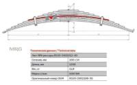 ЧМЗ 6520290210630 6520-2902106-30_лист рессоры перед! №6 90х14 L=1200\ КамАЗ