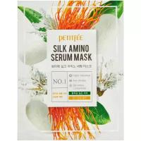 Petitfee Silk Amino Serum Mask Увлажняющая маска с протеинами шелка, 25 мл