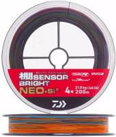 Шнур плетеный для рыбалки Daiwa UVF Tana Sensor Bright Neo +Si2 #4,0 0,330мм 200м (5color)