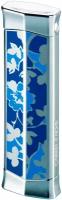 Зажигалка газовая CARAN d'ACHE CD 02 Rhodium Flower Blue