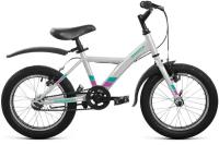 Детский велосипед Forward Dakota 16, год 2022, цвет Серебристый-Фиолетовый