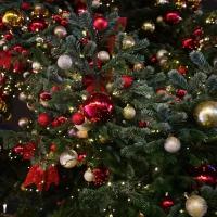 Елочная игрушка, новогодний декор на елку, украшение Шар диаметр 10 см, цвет золотой глянцевый