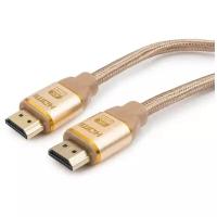 Кабель Cablexpert Gold HDMI - HDMI (CC-G-HDMI03), 1.8 м, золотистый