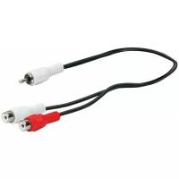 RCA-Y-адаптер. CIK8230-033 Аудио моно. черный. 1хRCA-Plug/2хRCA-Jack. 0,2м, Schwaiger