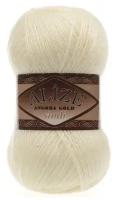 Пряжа Alize Angora Gold Simli, 20 % шерсть, 75 % акрил, 5 % люрекс, 100 г, 500 м, 1 шт., 001 500 м