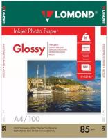 Фотобумага для струйной печати Lomond А4 85 г/м2 100 листов односторонняя глянцевая 0102145 (1)