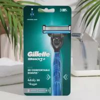 Бритвенный станок Gillette Mach3 + 2 сменные кассеты, 3 лезвия