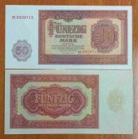 Банкнота Германия ГДР 50 марок 1955 UNC